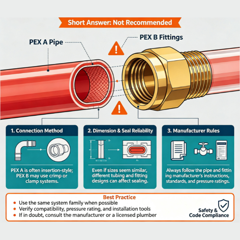 Can You Use PEX B Fittings on PEX A Pipe?