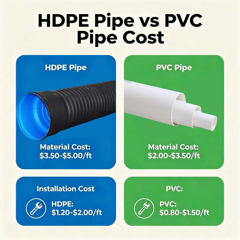 HDPE Pipe vs PVC Pipe Cost