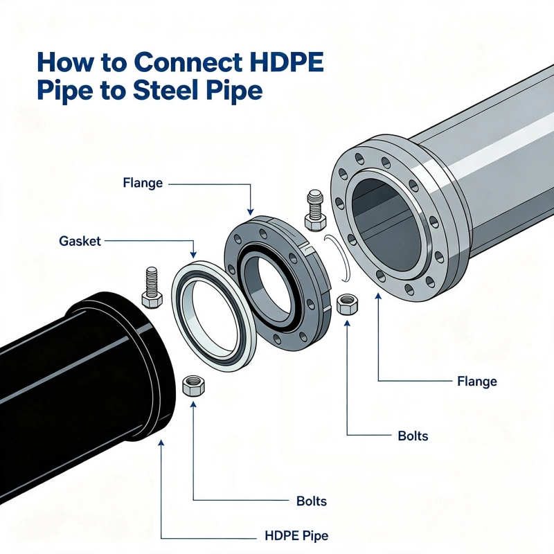 How to Connect HDPE Pipe to Steel Pipe