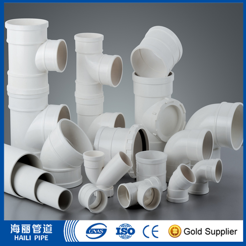 Indoor U-PVC Toilet Drain Pipe Tee Fittings Good price