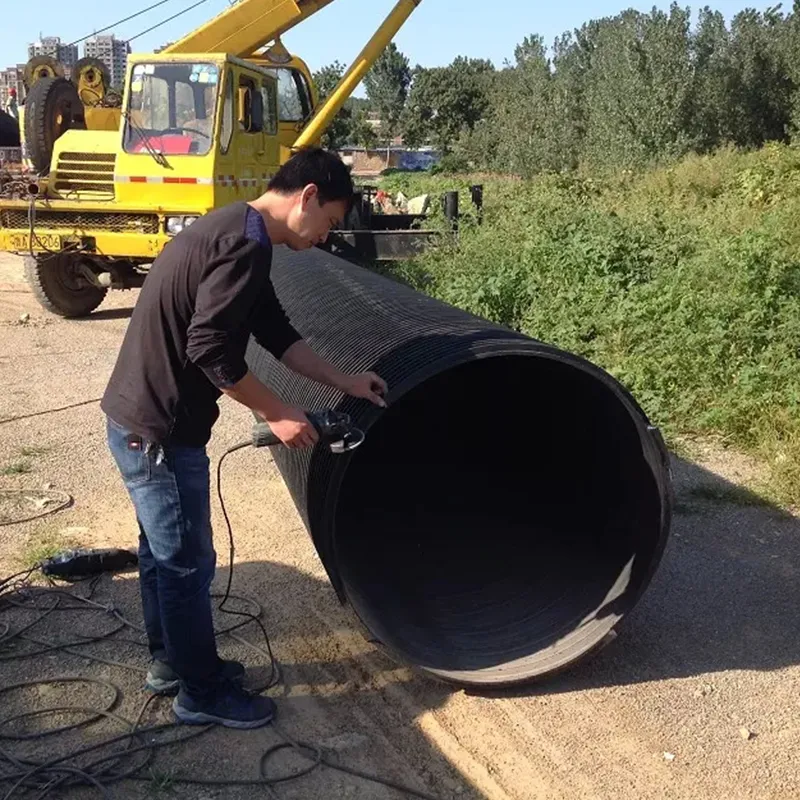 hdpe steel winding pipe for sewer line